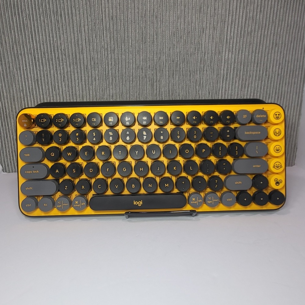 Logitech POP Keys Wireless Mechanical Keyboard Blast Emoji No Receiver Tested